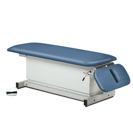 Clinton Shrouded Space Saver Power Table w/ Drop Section Color: Slate Blue 81220-3SB